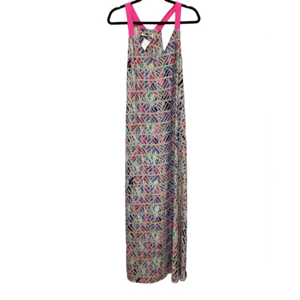 Buddy Love Maxi Dress | Bright Abstract Print Resort Vacation Sundress - Picture 2 of 6
